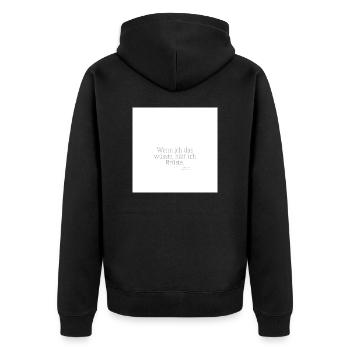 If I knew that, I'd have boobs. - Unisex Premium Organic Zip Hoodie - black - Back - Nico (187cm)