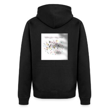 Rêve éveillé - Unisex Premium Organic Zip Hoodie - black - Back - Nico (187cm)