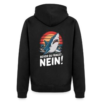 Shark Shark Sharks Shark - Unisex Premium Organic Zip Hoodie - black - Back - Nico (187cm)