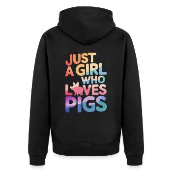 Animal cochon - Veste à capuche bio Premium Unisexe - noir - Dos - Nico (187cm)