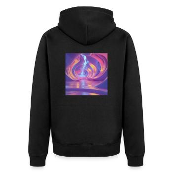 Designs fantastiques - Veste à capuche bio Premium Unisexe - noir - Dos - Nico (187cm)