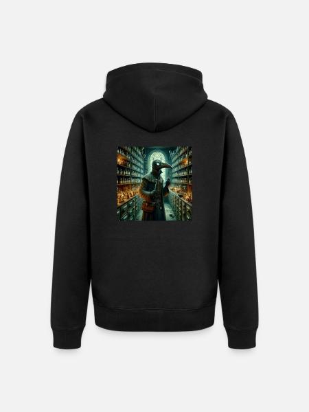 Pest Doktor - Unisex Premium Bio Zip Hoodie - Schwarz