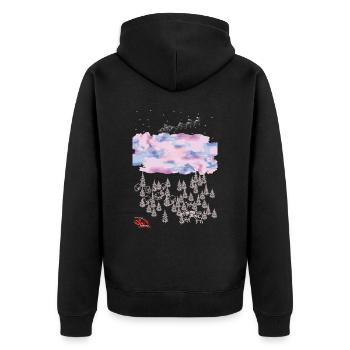 T-shirt de créateur ORIGINAL PAUKNER GRNA - Veste à capuche bio Premium Unisexe - noir - Dos - Nico (187cm)