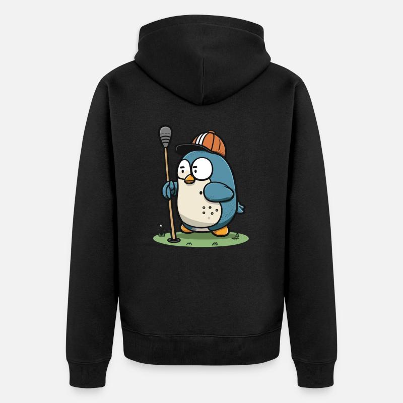 Pingouin Pro Golf - Veste à capuche bio Premium Unisexe - noir