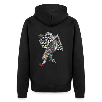 T-shirt de créateur ORIGINAL PAUKNER GRNA - Veste à capuche bio Premium Unisexe - noir - Dos - Nico (187cm)
