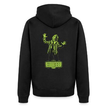 Beetlejuice 2 Betelgeuse Green & Black Design - Unisex Premium Organic Zip Hoodie - black - Back - Nico (187cm)