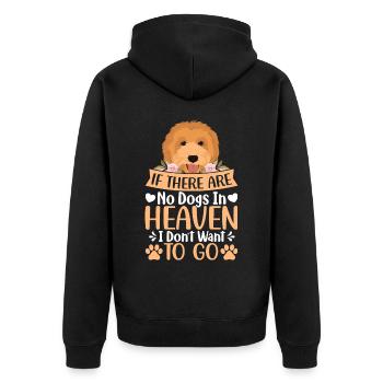 Goldendoodle Si pas de chiens au paradis drôle - Veste à capuche bio Premium Unisexe - noir - Dos - Nico (187cm)