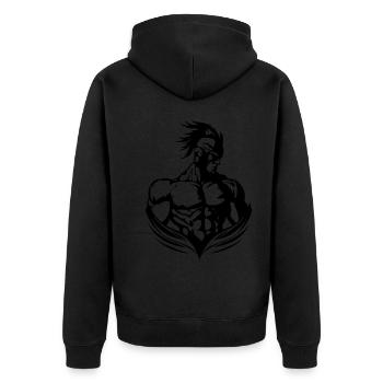 Gladiator Muscles Spartan Gym - Veste à capuche bio Premium Unisexe - noir - Dos - Nico (187cm)