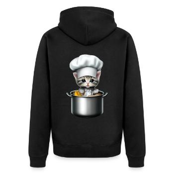 Chef Chat - Veste à capuche bio Premium Unisexe - noir - Dos - Nico (187cm)