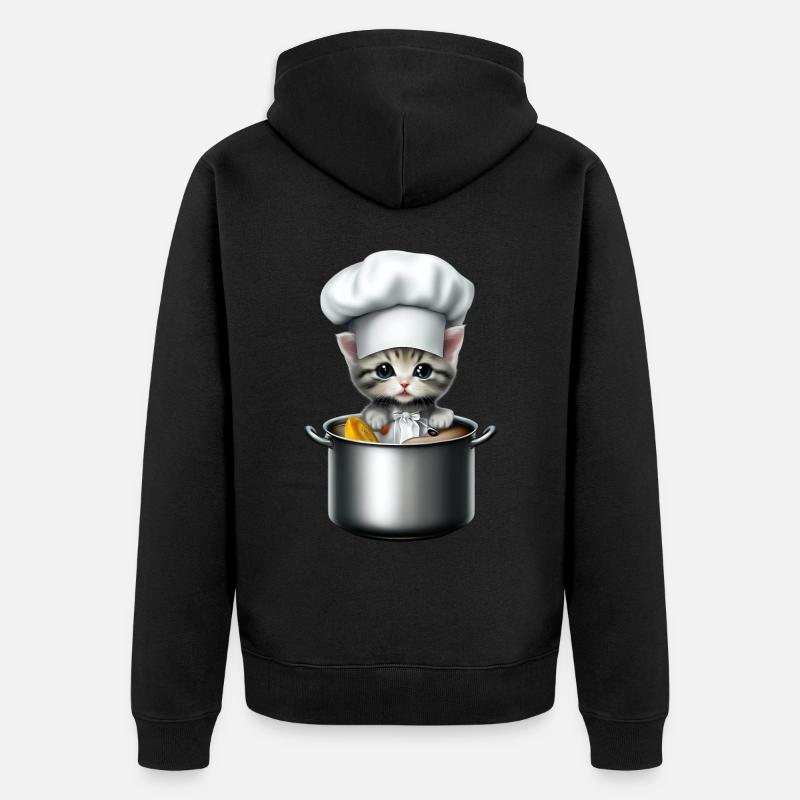 Chef Chat - Veste à capuche bio Premium Unisexe - noir