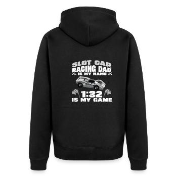 Slotcar-Rennen Slot Racing Dad ist mein Name Rc - Unisex Premium Bio Zip Hoodie - Schwarz - Hinten - Nico (187cm)