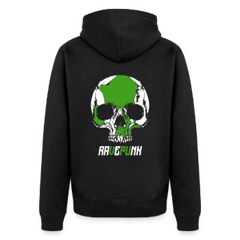 Crâne de RavePunk - Veste à capuche bio Premium Unisexe - noir - Dos - Nico (187cm)