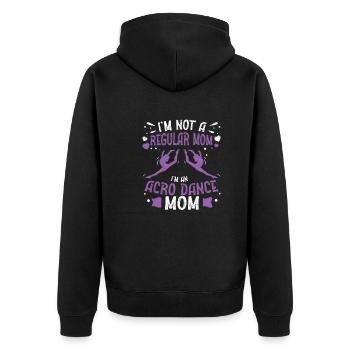 I'm not a normal mom Funny Acro Dance Mom - Unisex Premium Organic Zip Hoodie - black - Back - Nico (187cm)