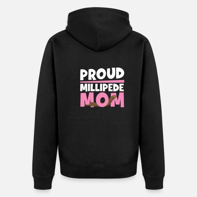 Fantastische Tausendfüßlermutter für einen - Unisex Premium Bio Zip Hoodie - Schwarz