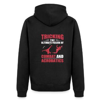 Trick fighting et acrobaties Acrobaties Freestyle - Veste à capuche bio Premium Unisexe - noir - Dos - Nico (187cm)