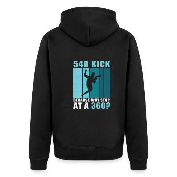 Tricking 540 Kick Fun Freestyle Acrobaties - Veste à capuche bio Premium Unisexe - noir - Dos - Nico (187cm)