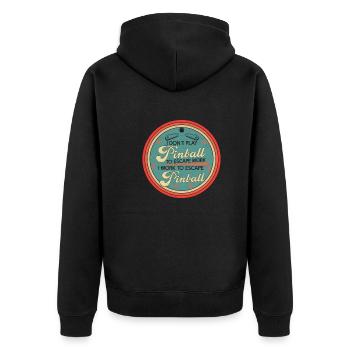 Pinball Escape Flipper Lustiger Flipper im - Unisex Premium Bio Zip Hoodie - Schwarz - Hinten - Nico (187cm)