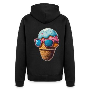 Popsicles avec lunettes de soleil - Style d’été cool - Veste à capuche bio Premium Unisexe - noir - Dos - Nico (187cm)