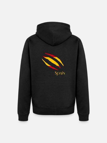 Spain Spanien Espana - Unisex Premium Bio Zip Hoodie - Schwarz