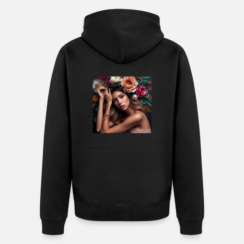 Ruhend. - Unisex Premium Bio Zip Hoodie - Schwarz