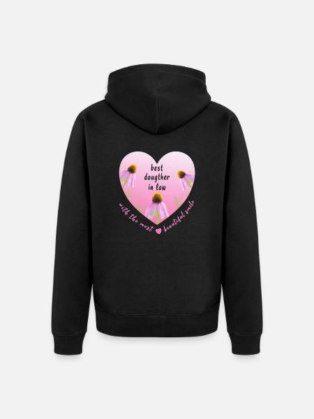 Best Daugther in Law - Unisex Premium Organic Zip Hoodie - black