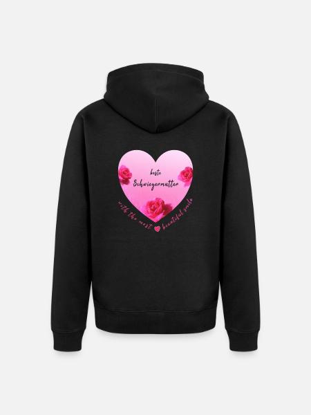 beste Schwiegermutter - Unisex Premium Bio Zip Hoodie - Schwarz