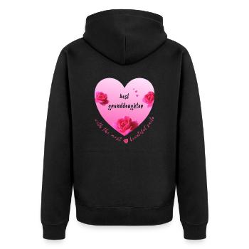 meilleure petite-fille - Veste à capuche bio Premium Unisexe - noir - Dos - Nico (187cm)