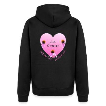 Meilleur cousin - Veste à capuche bio Premium Unisexe - noir - Dos - Nico (187cm)