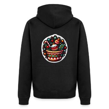Friandises de Noël - Veste à capuche bio Premium Unisexe - noir - Dos - Nico (187cm)