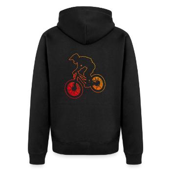 VTT Cyclisme Hommes VTT Cyclisme - Veste à capuche bio Premium Unisexe - noir - Dos - Nico (187cm)