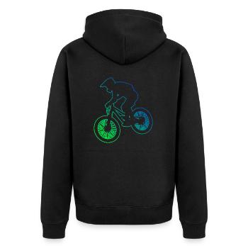 VTT Cycliste Cycliste Femme Mountainbik - Veste à capuche bio Premium Unisexe - noir - Dos - Nico (187cm)