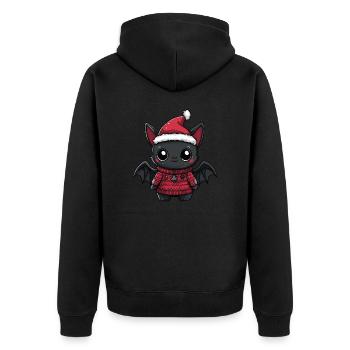 Noël de chauve-souris - Veste à capuche bio Premium Unisexe - noir - Dos - Nico (187cm)