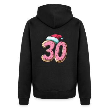 Biscuit de Noël à 30 chiffres - Veste à capuche bio Premium Unisexe - noir - Dos - Nico (187cm)