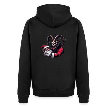 Krampus Père Noël Noël Monstres maléfiques - Veste à capuche bio Premium Unisexe - noir - Dos - Nico (187cm)