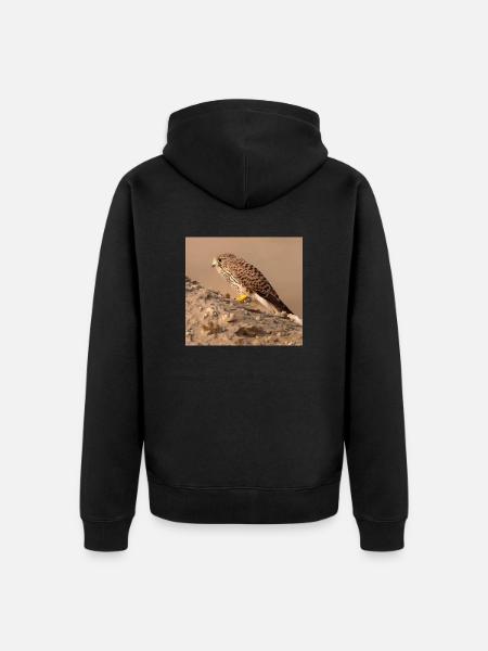 Eagle in desert - Unisex Premium Organic Zip Hoodie - black