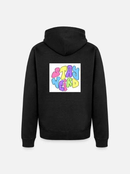 STAY WEIRD - Unisex Premium Bio Zip Hoodie - Schwarz