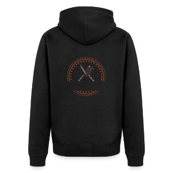 Conception de gril à personnaliser - Veste à capuche bio Premium Unisexe - noir - Dos - Nico (187cm)