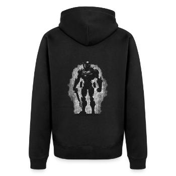 Robot tueur Robot tueur - Veste à capuche bio Premium Unisexe - noir - Dos - Nico (187cm)