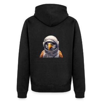 Vogel en tant qu’astronaute - Veste à capuche bio Premium Unisexe - noir - Dos - Nico (187cm)
