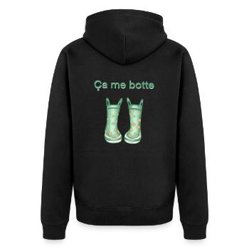 ça me botte ! - Veste à capuche bio Premium Unisexe - noir - Dos - Nico (187cm)