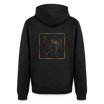 Das Leben ist schön - Unisex Premium Bio Zip Hoodie - Schwarz - Hinten - Nico (187cm)