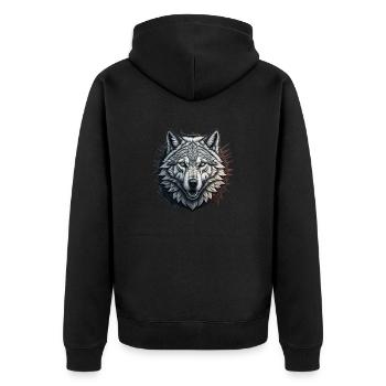 Loup - Veste à capuche bio Premium Unisexe - noir - Dos - Nico (187cm)