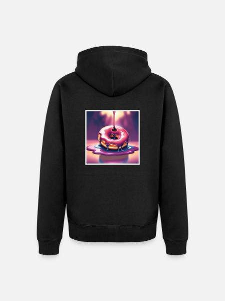Donut 3 - Unisex Premium Bio Zip Hoodie - Schwarz