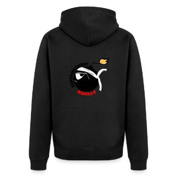 Testa Mora génétiquement Ribellu Corse azezzu - Veste à capuche bio Premium Unisexe - noir - Dos - Nico (187cm)