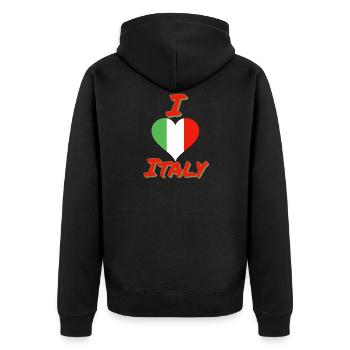 Italie - Veste à capuche bio Premium Unisexe - noir - Dos - Nico (187cm)