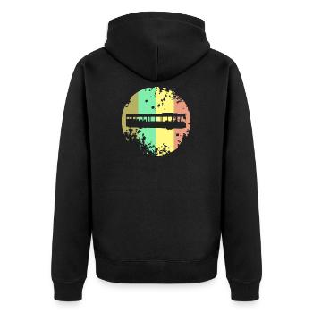 Bus driver Bus driver Bus - Unisex Premium Organic Zip Hoodie - black - Back - Nico (187cm)