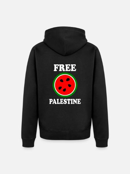 Melon pastèque de Palestine gratuit - Ekologisk premiumluvjack unisex - svart