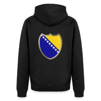 Bosnie (Bosnien_Wappen) - Veste à capuche bio Premium Unisexe - noir - Dos - Nico (187cm)