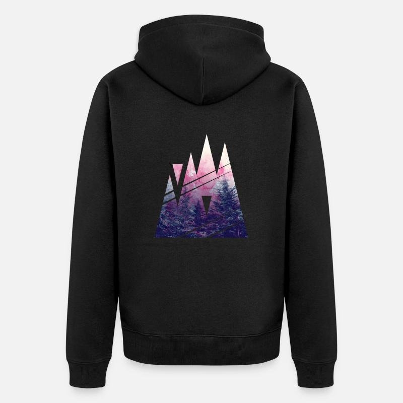 Forme de Woods - Veste à capuche bio Premium Unisexe - noir