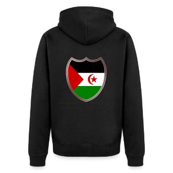 Le. République arabe sahraouie (armoiries) - Veste à capuche bio Premium Unisexe - noir - Dos - Nico (187cm)
